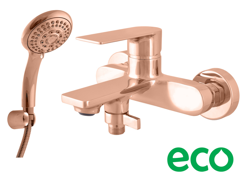 Bath lever mixer NIL ROSE GOLD POLISHED