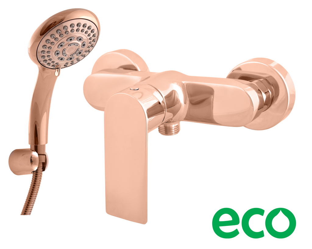 Shower lever mixer NIL ROSE GOLD POLISHED